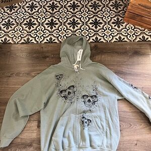 Light green zip up with hood